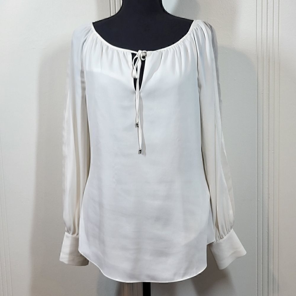 White House Black Market  Cream Colored Blouse